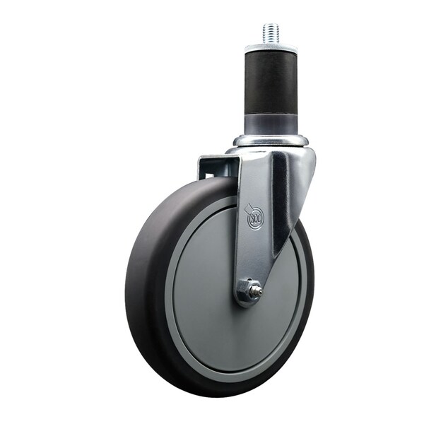 6'' Thermoplastic Rubber Wheel Swivel 1-5/8'' Expanding Stem Caster
